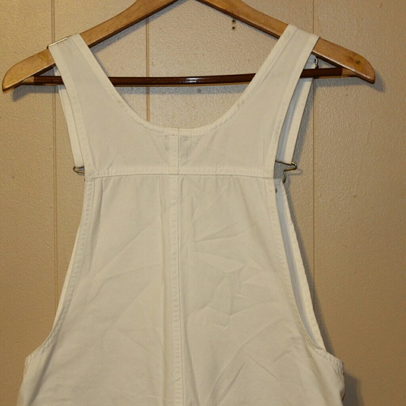 American Eagle Outfitt Overall Shorts White Small - Picture 6 of 8